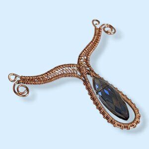 Twisted Copper Wire AB Crystal Pendant